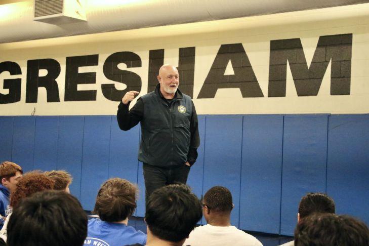 Hall of Fame wrestler Dan Russell returns to Gresham High